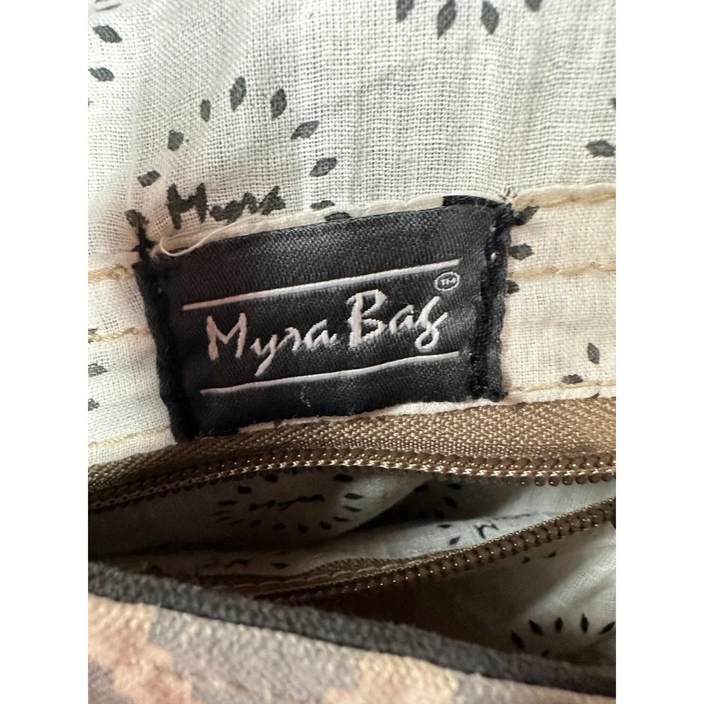 Myra Bag Women's Artist's Impression Upcycled Canvas & Leather Backpack One Size